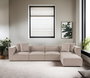 Atelier Del Sofa Sofá Esquinero L1-O1-O1-1R Beige Arena Lino 350cm 190cm